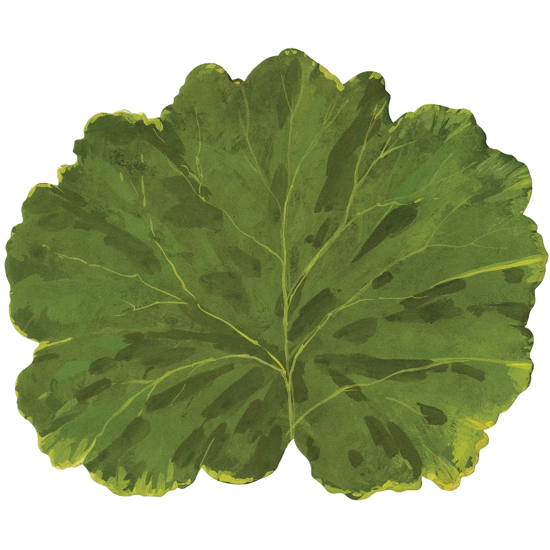 Tovaglietta di carta Caspari Leaf verde foglia