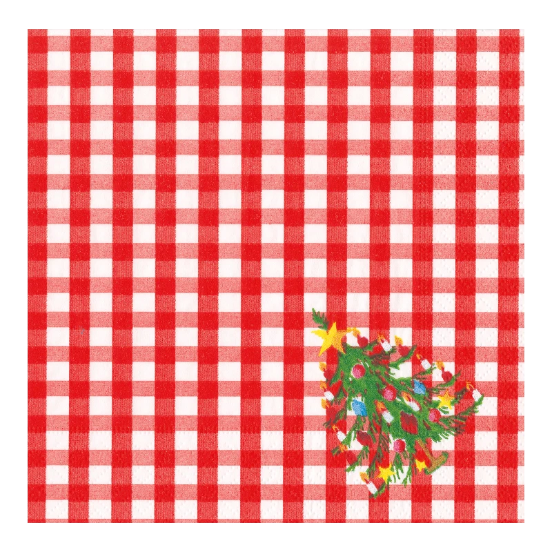 Casapari Serviette Christmas Tree Gingham Lunch 17170L