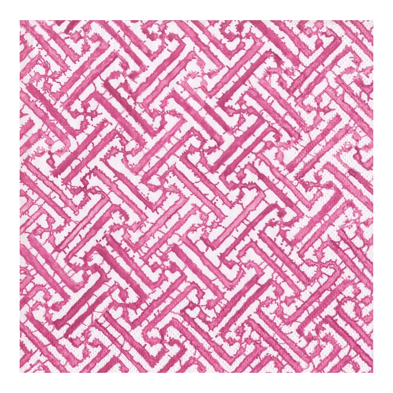 Caspari Tovagliolo di carta Fucsia Fretwork 16453L