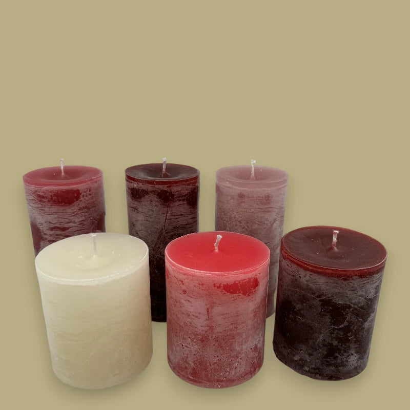 Candela a cilindro Dekocandle Bordeaux C20704B