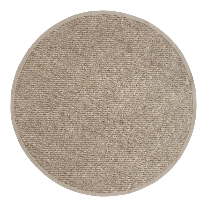 Dixie Teppich Sisal 37978 Jenny natural Grey mit Rand Durchmesser 150cm