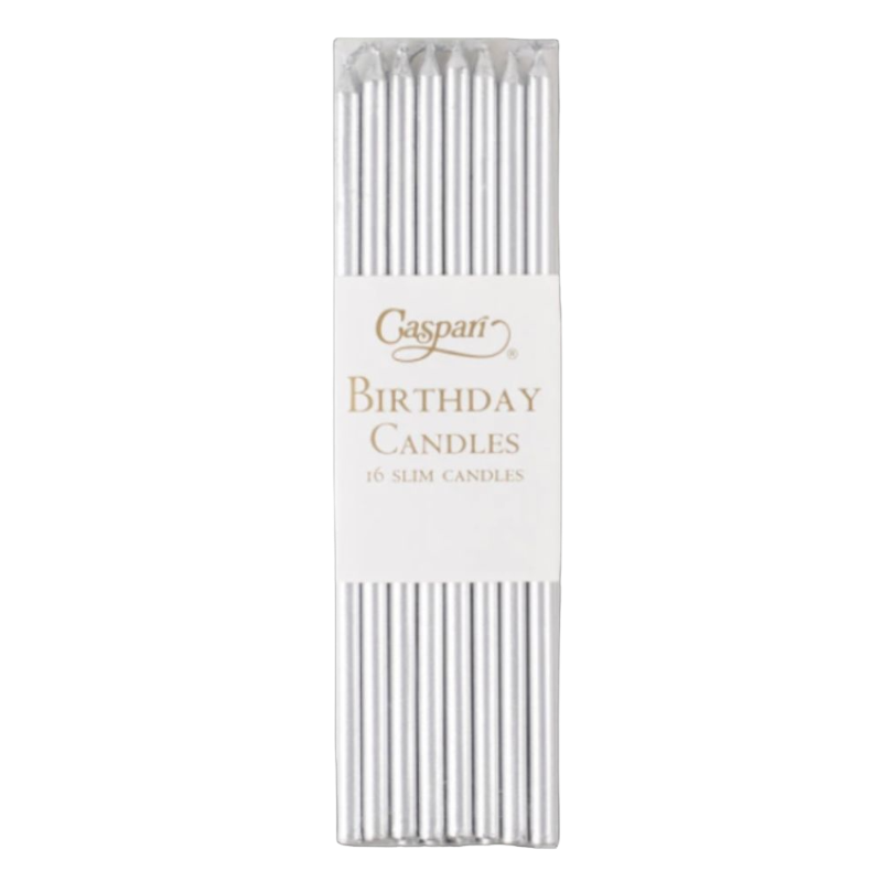 Compleanno Candles Candele di compleanno Caspari d'argento
