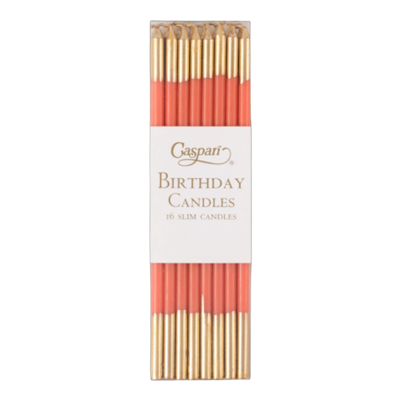 Compleanno Candles Candele di compleanno Caspari Arancione