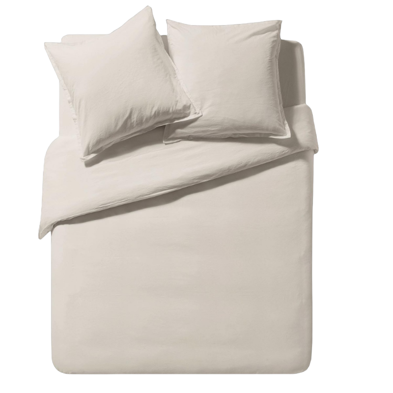 Essix Coton Lave Soft Line Biscuit Beige Biancheria da letto 160 x 210 cm