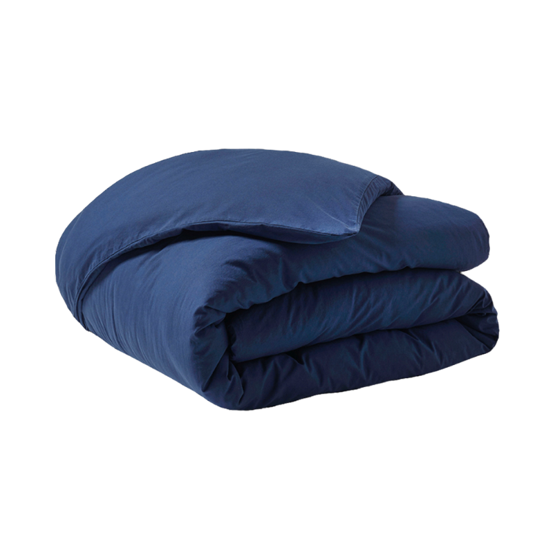 Essix Coton Lave Soft Line Bleu Nuit Biancheria da letto blu scuro 65 x 65 cm