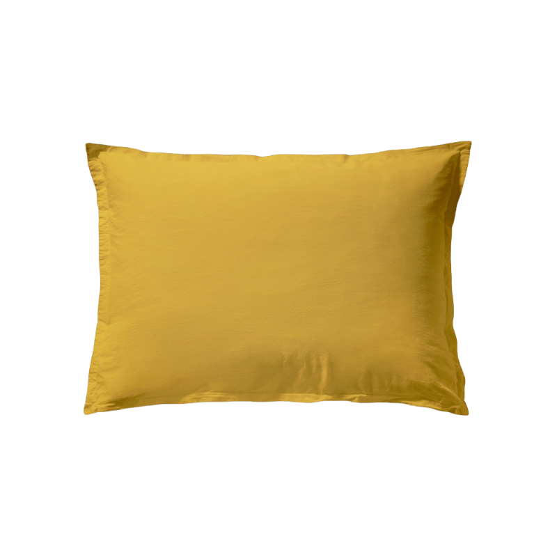 Essix Coton Lave Soft Line Curry Giallo Biancheria da letto 50 x 70 cm