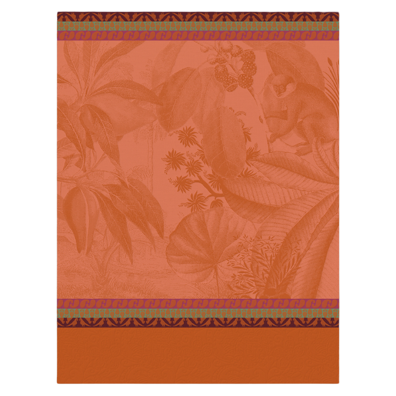 Asciugamano da tè Le Jacquard Francais Voyages au Kerala Arancione