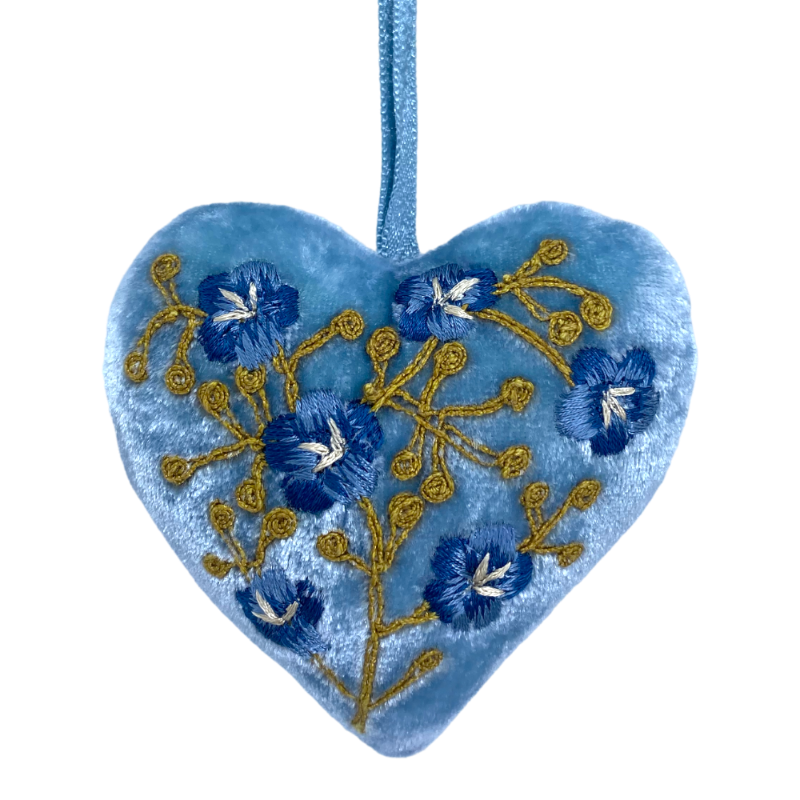 Anke Drechsel Misha Ciondolo a forma di cuore blu celeste